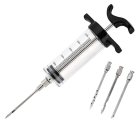 Cooking Meat Syringe Marinade Injector 50 ml + 3 Needles, Black