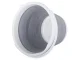 Collapsible Silicone Bucket with Lid 5L, Grey-White