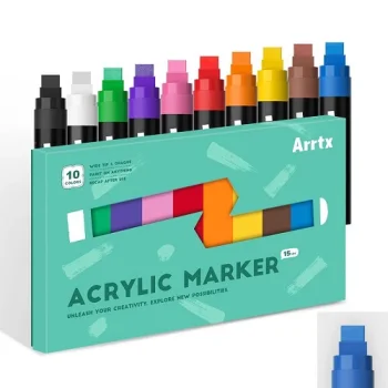 Acrylic Marker Pens ARRTX Jumbo, 10 Colours, 15mm Tip