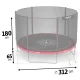 Neo-Sport NS-10Z241 Garden Trampoline with Outer Net and Ladder, 312 cm
