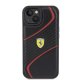 Чехол Ferrari для iPhone 15 Twist Metal Logo, черный
