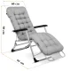 Sofotel Chillwell Folding Garden Sun Lounger with Cushion, Grey