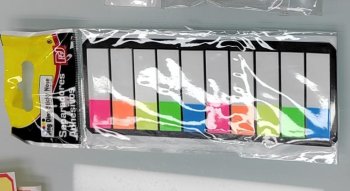Sticky Index Tabs and Page Markers for Books, Multicolor