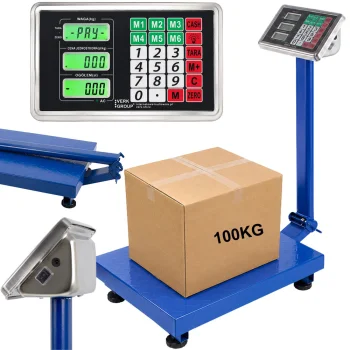 Electronic Platform Scale 100kg LCD Blue
