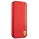Ferrari iPhone 13 mini Wallet Case On Track Carbon Stripe, Red