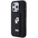 Apple iPhone 13 Pro Max 6.7\'\' Karl Lagerfeld Gripstand Saffiano Karl & Choupette Pins Cover Case, Black