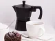 Aluminum Moka Pot, 150 ml, 3 Cups, Black