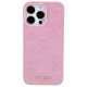 Guess iPhone 15 Pro Max Case Leather 4G Stamped, Pink