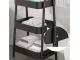 3-Tier Metal Utility Cart on Wheels, Rolling Storage Shelf, Black