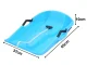 Plastic sled with backrest, brakes and pull rope, assorted colors