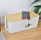 Cable and Power Strip Organizer Box, 32 cm, White