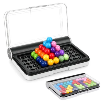 Kids Logic Puzzle Game with Colorful Blocks and Storage Lid