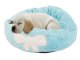 Plush pet bed with removable cushion, 35cm, blue