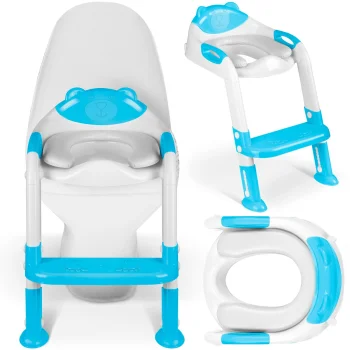 Ricokids Potty Training Toilet Seat with Step Stool, Blue