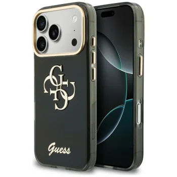 Guess IML 4G Script Metal Case for iPhone 17 Pro / 18 Pro - Black