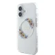 Guess iPhone 16 Case IML Flowers Wreath MagSafe, Transparent