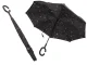Inverted Folding Umbrella with Star Print, 105x80 cm