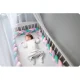 Ricokids 3m Crib Bumper, Mint/Pink/Purple