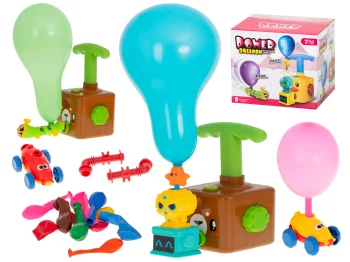 Aerodynamic Car and Balloon Launcher Bear Set, 23 Pieces