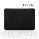 Apple MacBook Air 11\" 11.6\" A1370 A1465 Full Body (Front&Back) Snap-On Hard Shell Case Cover, black transparent