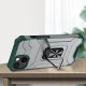 Crystal Ring Case Rugged Kickstand Cover for iPhone 13 mini, Green
