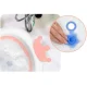 Ricokids RK-280 Foldable Baby Bath Tub with Cushion, White/Pink