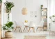 ModernHome Dining Chairs Set of 4 with Cushions for Kitchen, white