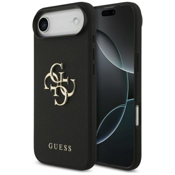 Guess Grained Big 4G & Classic Logo Case for iPhone Air - Black