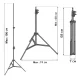 Maclean MC-163 Ring Light Tripod Stand 12\", Black