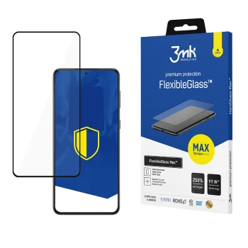 3mk FlexibleGlass Max Hybrid Glass for Samsung Galaxy S22+ 5G, Black