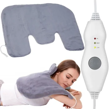 Electric Heating Pad / Cushion with Remote Control, 70W, 58x44cm, Grey