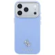 Guess Saffiano Small 4G MagSafe Case for iPhone 18 Pro Max / 17 Pro Max, Light Blue