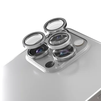 Etteri Camera Lens Protector for iPhone 16 Pro / 16 Pro Max, Silver
