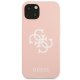Guess iPhone 13 mini Case Silicone 4G Logo Pink