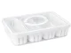 Divided Food Storage Container with Drainer and Handle, Clear