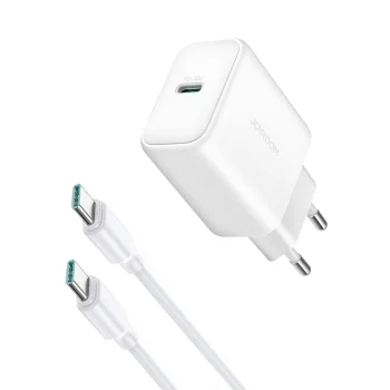 Joyroom JR-TCF24 USB-C PD 30W Wall Charger with 1m USB-C Cable - White