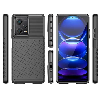 Case for Xiaomi Redmi Note 12 Pro+, Thunder Case, TPU, Black