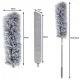 Telescopic Microfiber Duster Ruhhy with 2 Heads, Grey