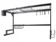 Large Over-the-Sink Dish Drying Rack, 85x52x32.5cm, Black