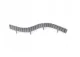 Decorative Lawn Edging WOOD 58 × 12.5 cm, Light Grey