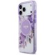 Guess IML Flower & Tonal Circle MagSafe Phone Case Cover iPhone 17 Pro Max - purple