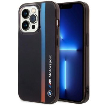 Apple iPhone 14 Pro 6.1'' BMW IML Tricolor Stripe Case Cover (BMHCP14L22HVGV), Black