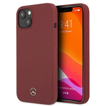Mercedes Silicone Line Case for iPhone 13/14/15 - Red