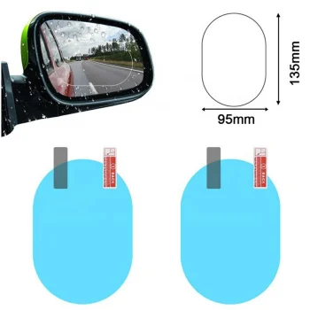 Anti-Fog Protective Film for Car Mirrors, 2 pcs