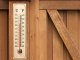 Wooden outdoor indoor home thermometer