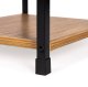 Industrial Nightstand with 2 Shelves, Modern Loft End Table by ModernHome, Wild Oak