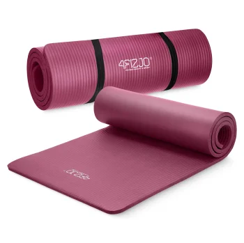 4FIZJO NBR Fitness and Yoga Mat 180 × 60 × 1.5 cm, Burgundy