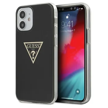 Dėklas Guess GUHCP12SPCUMPTBK telefonui iPhone 12 mini 5.4" Metallic, juodas