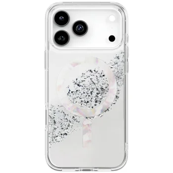 Dėklas Uniq Coehl Crystelle Magnetic Charging skirtas iPhone 17 Pro Max, sidabrinis