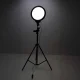 LED Ring Light 26 cm with Adjustable Tripod Stand and Phone Holder, 15 W, USB, Black